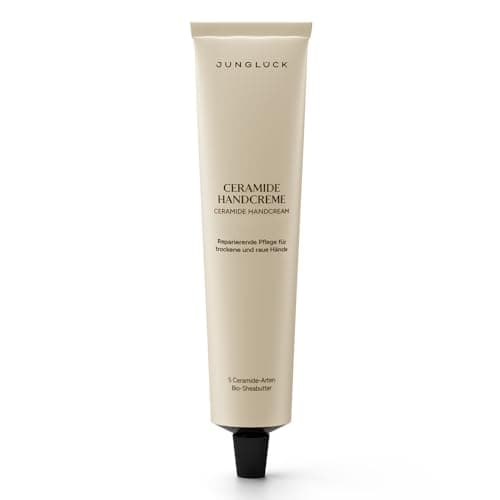 JUNGLÜCK Ceramide Handcreme - Feuchtigkeitsspendende Pflege für trockene und raue Hände - Schnell einziehende Creme ohne