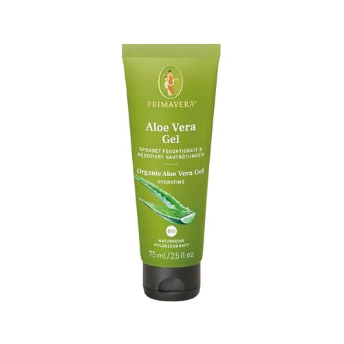 PRIMAVERA Aloe Vera Gel bio - veilich feuchtigkeitspendend - beruhigt Haut und reduziert Rötungen - vegan - 75 ml - Afte