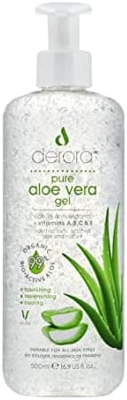 Derora Aloe Vera Gel | 100% Reine, Organische Aloe-Inhaltsstoffe zur Hautheilung | Tierversuchsfrei & Vegan, 500 ml
