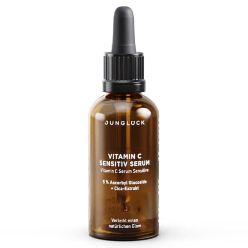 JUNGLÜCK Vitamin C Serum Gesicht Sensitiv - Anti Alterungs Serum zur Light Therapy, Lichtbedingte Alterungsprozesse stop