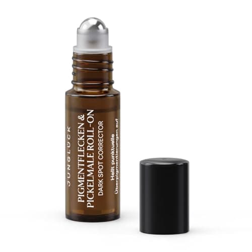 JUNGLÜCK Anti Pigmentflecken & Pickelmale Roll-On - Vegan - Speziell für reife Haut - Einfach rollen für einen strahlend