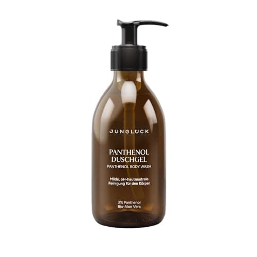 JUNGLÜCK Panthenol Duschgel - Vegan, ohne Sulfate, pH-hautneutral und schonend mit BIO Aloe Vera