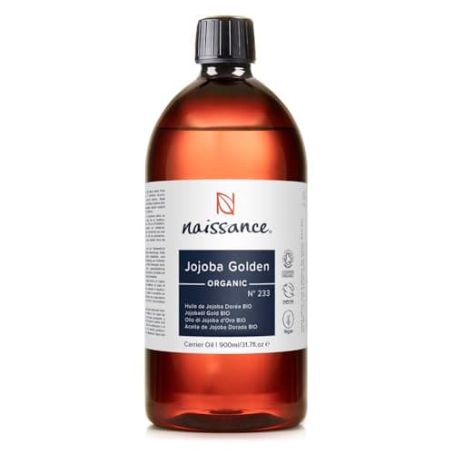 Naissance Jojobaöl Gold - Für Haare und Haut - Kaltgepresst - 450ml - Massage und Kosmetik - Compact by Design