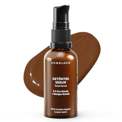 JUNGLÜCK Getöntes Gesichtsserum Vegan mit Hyaluronsäure - Gesichtspflege für ein natürliches No-Makeup-Look - Hell