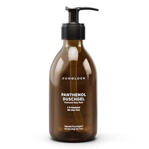 JUNGLÜCK Panthenol Duschgel - Vegan, ohne Sulfate, pH-hautneutral und schonend mit BIO Aloe Vera