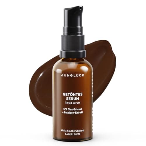 JUNGLÜCK Getöntes Gesichtsserum Vegan mit Hyaluronsäure - Gesichtspflege für ein natürliches No-Makeup-Look - Hell