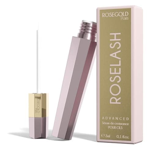 Rogold Roselash Wimperlotion Natürliches Serum Für Lange, Dichte Und Dickere Wimpern - Zu 95% Naturliche Inhaltsstoffe -