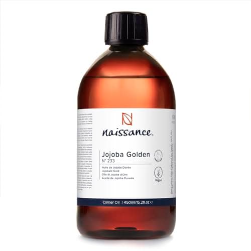 Naissance Jojobaöl Gold - Für Haare und Haut - Kaltgepresst - 450ml - Massage und Kosmetik - Compact by Design