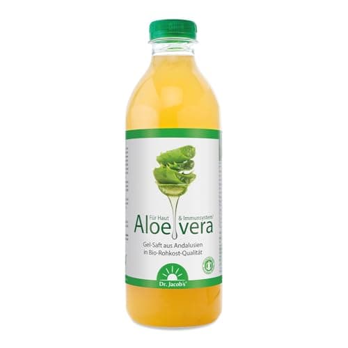 Dr. Jacob’s Aloe-vera-Gel-Saft BIO 1 Liter | Bio-Natürlich mit Vitamin C | Ohne Zucker & Konservierungsstoffe | EU Organ
