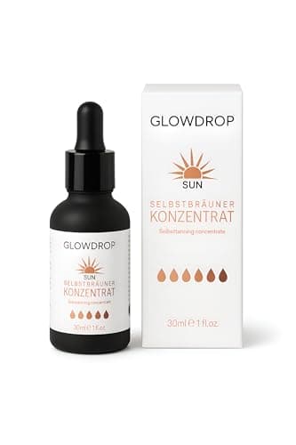 SUN Selbstbräunungskonzentrat – Flüssiges vegan Selftan Serum – Für natürliche und streifenfreie Bräune – Zu Gesichtspfl