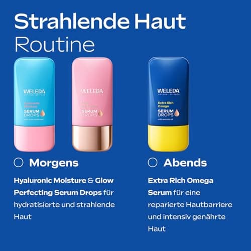 WELEDA Bio Sunkissed Bronzing Serum Drops naturkosmétique Feuchtigkeitsbooster Drops mit Yuzu - Vegan, 30ml für glatte,