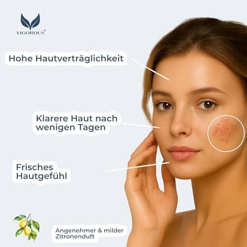 VIGOROUS® Zink Gesichtswasser 120ml anti Pickel Männer & Frauen - Salicylsäure & Niacinamide face cleanser gegen unreine