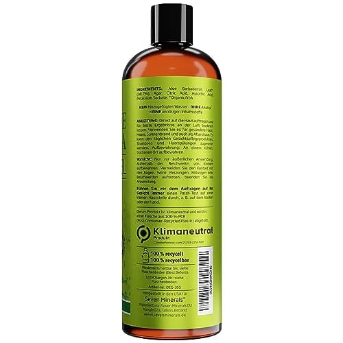 Aloe Vera Gel 99% Bio - 355 ml | ÖKO-TEST Sehr Gut | 100% Natur & Ohne Duftstoffe - Veganer Formel OHNE XANTHAN - aus EC