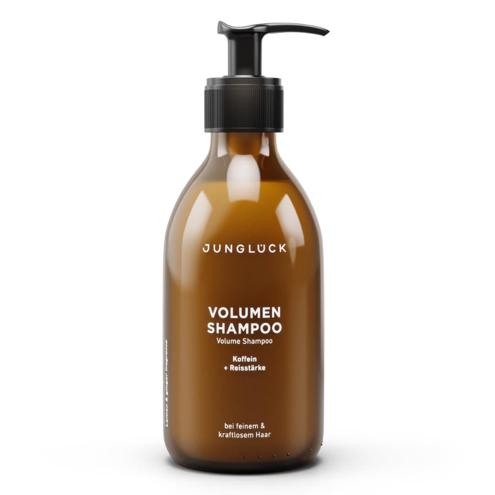 JUNGLÜCK Volumen Shampoo 250ml - Vegan, ohne Sulfate & Silikone - Reinigt und kräftigt die Haarstruktur - BIO Birkenwass