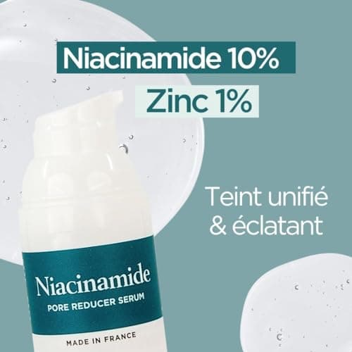 10% Niacinamid + 1% Zink - Skin Serum für Fettige, Misch- und empfindliche Haut - Minimiert breitere Poren und reguliert