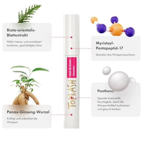 Wimpernwachstumsserum für längere dicke vollere Wimpern - natürliches Serum - 3 ml - Augenbrauenförderung