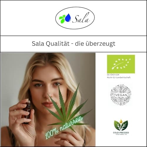 Sala Jojobaöl kaltgepresst BIO für Baby & Kind in Glasflasche 1 L EU Organic