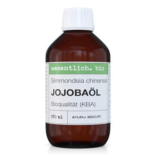 Wesentlich Jojobaöl Bio kaltgepresst | 100% rein und natürlich | Pure Pflege für Haut und Haare | 100ml Braunglasflasche