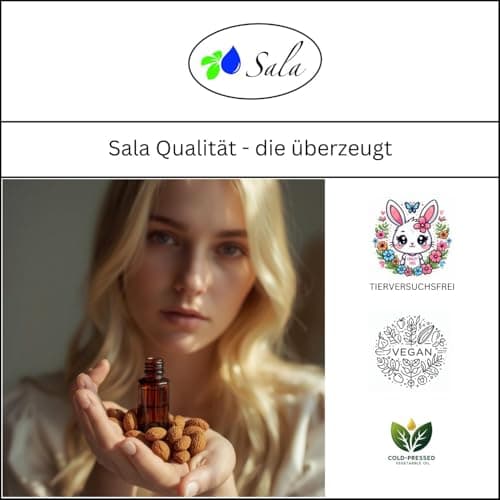 Sala Jojobaöl kaltgepresst BIO für Baby & Kind in Glasflasche 1 L EU Organic