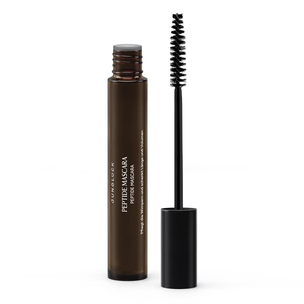JUNGLÜCK Peptide Mascara - Schwarze Wimperntusche ohne Mineralöle für lange, dichte & tiefschwarze Wimpern
| JUNGLÜCK P