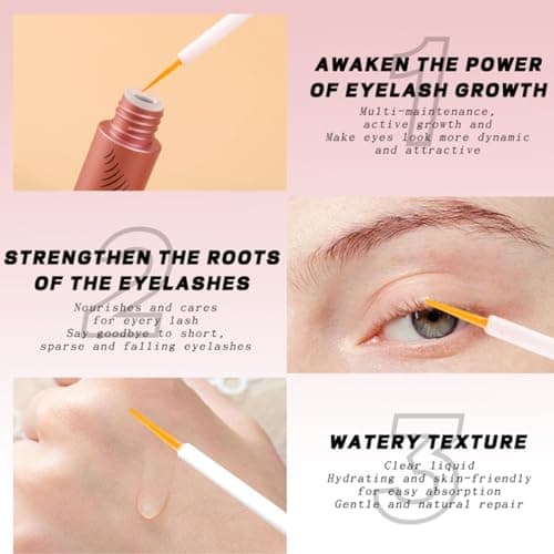 Naturliches Wimpernserum für schnelles Wachstum - Stärkt & Pflegt Wimpern - Für längere, vollere Wimpern - 02 4ml
