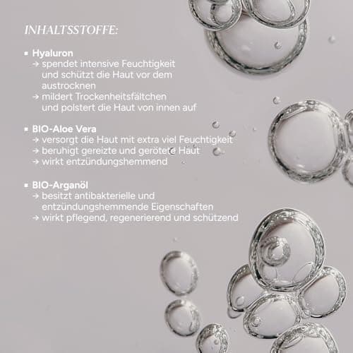 JUNGLÜCK Hyaluron Creme Hochdosiert Gesicht Mittel - Anti-Aging Feuchtigkeitscreme für reife Haut - ideal für Nacht & T