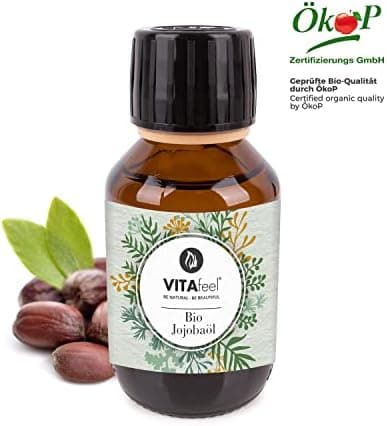GreatVita Bio Jojobaöl Gold 100 ml - Feuchtigkeitspflege für trockene Haut & Kopfhaut - 100% rein & kaltgepresst - Träge