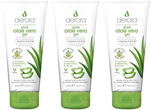 Derora Aloe Vera Gel | 100% Reine, Organische Aloe-Inhaltsstoffe zur Hautheilung | Tierversuchsfrei & Vegan, 500 ml