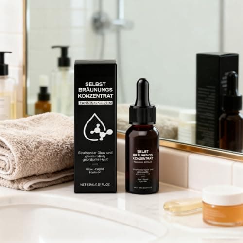 Selbstbräunungskonzentrat Flüssiges Selbstbräuner Serum für natürliche Bräune beim Mixen mit Gesichtsbehandlungen - 15ML