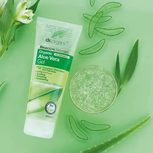 Dr Organic Aloe Vera Gel mit Gurke, für alle Hauttypen, naturlich & vegan, 200ml