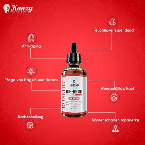 Kanzy Bio-Kalte-Druck-Jojobaöl 100% Reines Gold 120ml Gesichts- und Körperöl, Vegan & Hexanfrei, Anti-Falten, NATURALLY