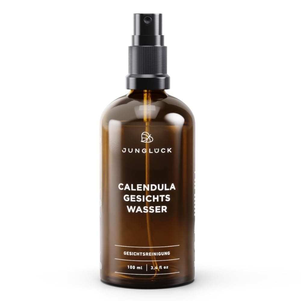 JUNGLÜCK Calendula Gesichtswasser 100ml - Vegan, mild, für empfindliche Haut, Feuchtigkeitsverlust schützend - Beruhigen