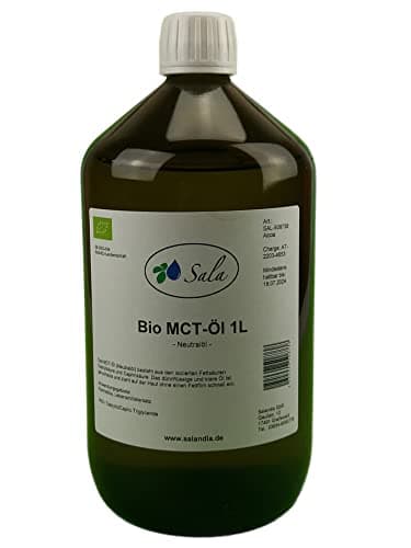 Sala Jojobaöl kaltgepresst BIO für Baby & Kind in Glasflasche 1 L EU Organic