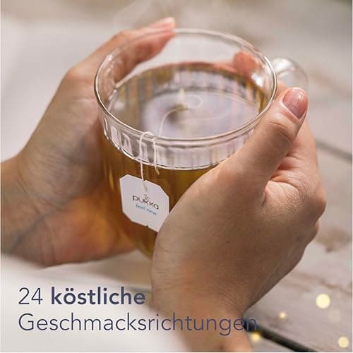 Pukka Bio Tee Geschenkset Wohlfühlkalender 2025 12 Tee Varianten EU Organic Soil Association