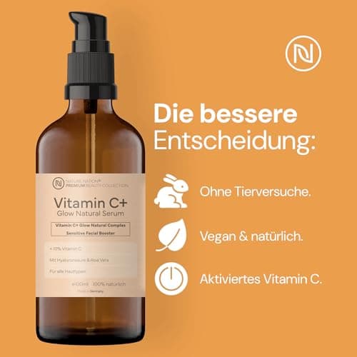 BIO Niacinamide Serum 10% mit Zink & Hyaluron - Porenverfeinerndes Gesichtsserum - Für reife Haut - Made in Germany (100