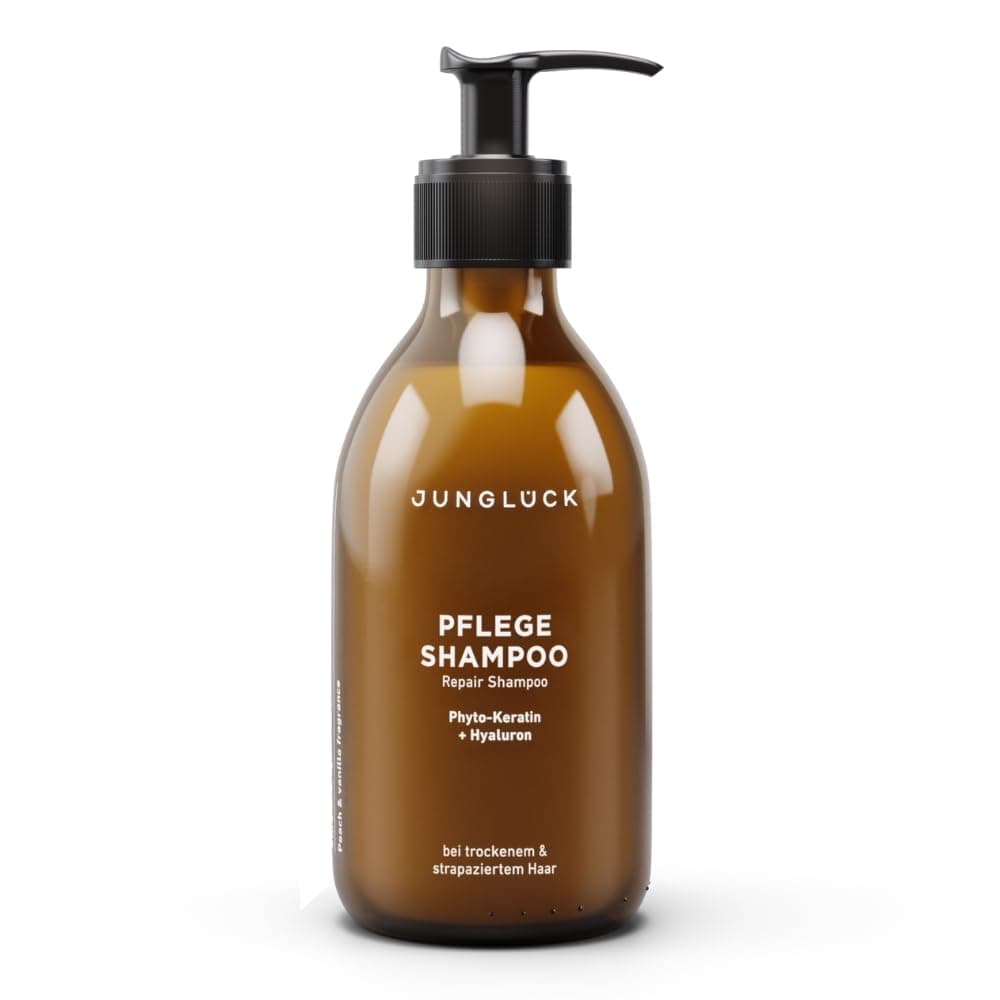 JUNGLÜCK Pflege Shampoo 250ml - Vegan, Ohne Sulfate & Silikone | Mild für geschmeidiges Haar | Mit BIOM Aloe Vera und BI