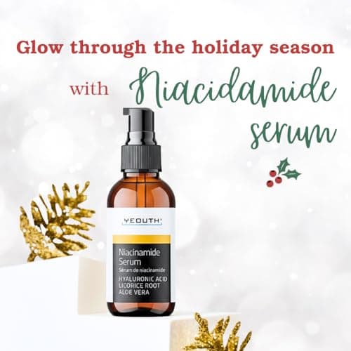 YEOUTH Niacinamide Serum für Frauen und Männer Anti Aging mit Hyaluronsäure und Aloe Vera 60ml