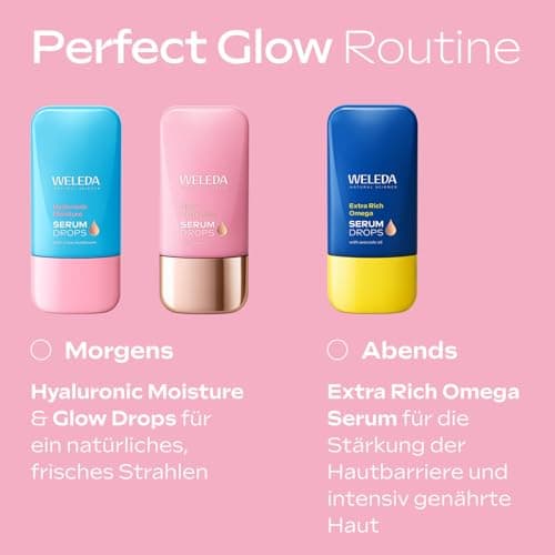 WELEDA Bio Sunkissed Bronzing Serum Drops naturkosmétique Feuchtigkeitsbooster Drops mit Yuzu - Vegan, 30ml für glatte,