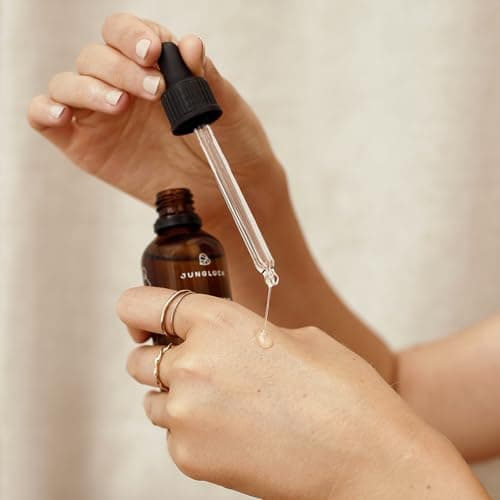 Squalane Leichtes Pflegeöl JUNGLÜCK - Vegan, für gesunde Hautschutzbarriere, Rein pflanzliches Squalan Öl zu 100% aus Ol