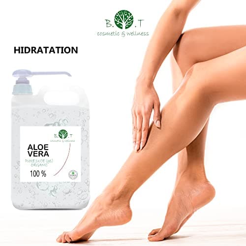 100% Reines Aloe Vera Gel für Gesicht und Körper - Feuchtigkeitscreme direkt aus Lanzarote Spanien - Trockene Haut leic