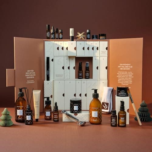 JUNGLÜCK Premium Adventskalender 2025 -beautiful Weihnachtskalender für jede Hautart - 24 Wohlfühlmomente im Gesamtwert