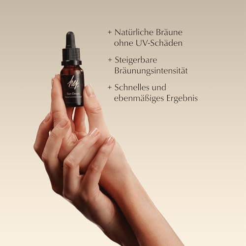 HEJ ORGANIC Sun Drops (15 ml) sanfter Selbstbräuner mit DHA & Aloe Vera für Veganer, Anpassbare Bräunung & Streifenfreie