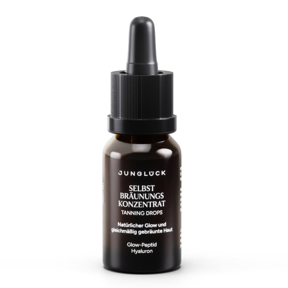 JUNGLÜCK Selbstbräunungskonzentrat - Vegan | Flüssiges Selbstbräuner Serum für sanfte und natürliche Bräune zum Mischen