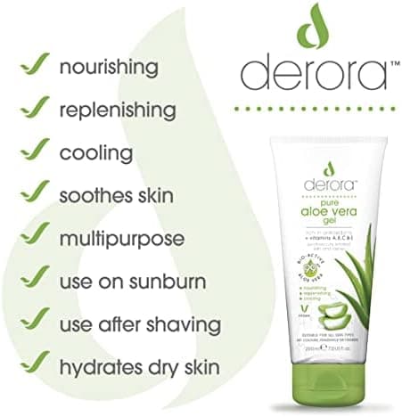 Derora Aloe Vera Gel | 100% Reine, Organische Aloe-Inhaltsstoffe zur Hautheilung | Tierversuchsfrei & Vegan, 500 ml