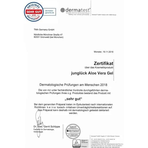 JUNGLÜCK Aloe Vera Gel 250ml - Vegani & BIO -Ideal zur Sonnenbadepflege - Nährt und beruhigt dein Gesicht, Haare und Kör