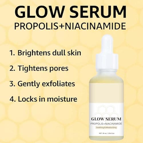 Niacinamide Serum - Feuchtigkeit Ölregulierung Gesichtserratung für Damen - Propolis - Skin Reinigung Erleichterte Pfleg