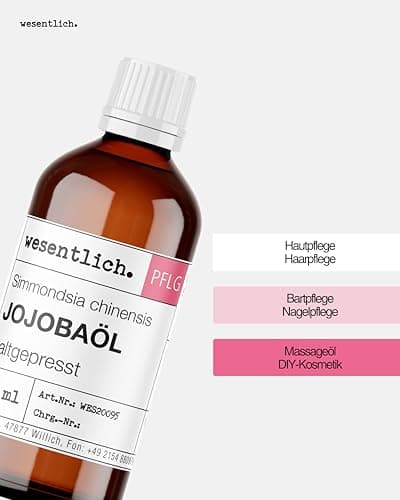 Nativ 100% Reines Jojobaöl kaltgepresst - Haut, Haare und Bart pflegen
| Nativ 100ml Jojobaöl kaltgepresst | Vegan | Ge