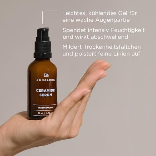 JUNGLÜCK Ceramide Serum - Vegan für trockene, gereizte Haut
| JUNGLÜCK Ceramide Serum - Wirksames Gesichtsserum nährt R