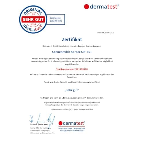 JUNGLÜCK Sonnenfluid Gesicht SPF 50+ - Vegan | Leichte Gesichtslotion ohne Weißeleffekt | Breitspektrum UV-Schutz LSF 50