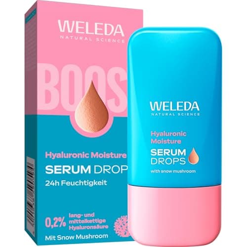 WELEDA Bio Sunkissed Bronzing Serum Drops naturkosmétique Feuchtigkeitsbooster Drops mit Yuzu - Vegan, 30ml für glatte,